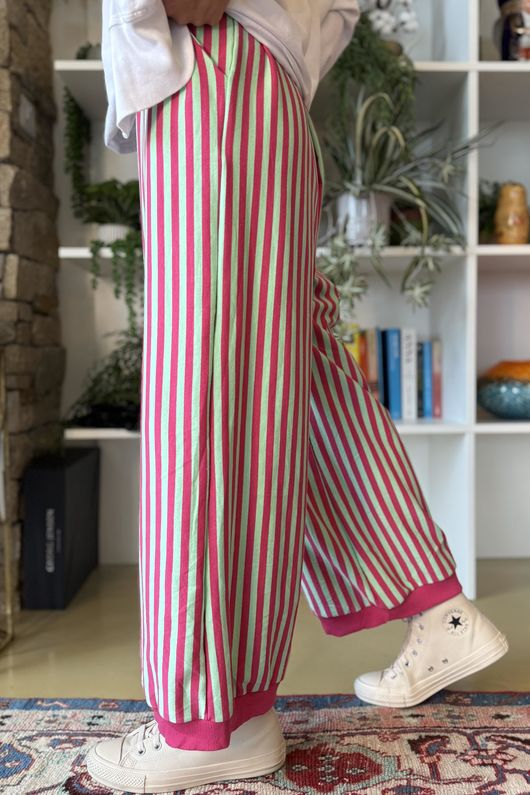 Sunday Morning Demi Bloom Pant Hot Pink / Mint